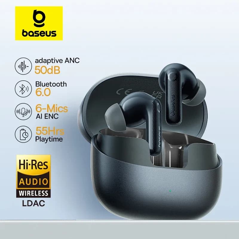 Headphones Bluetooth 6.0 ANC IP55 Baseus EP10 Pro