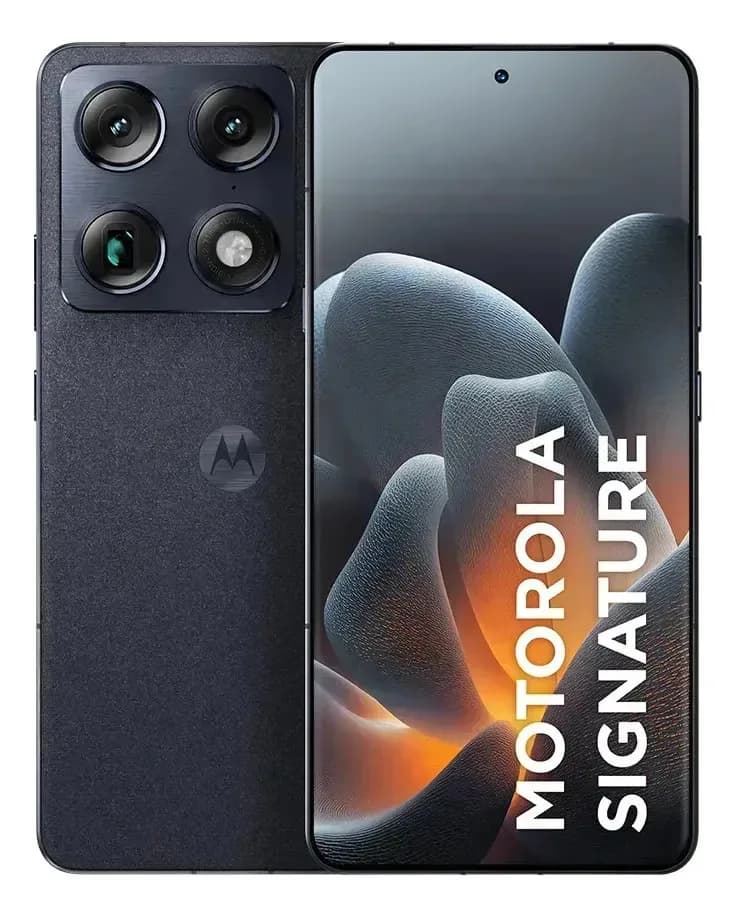 Smartphone Motorola Signature 5G - 512GB 12gb Ram + 12gb Ram Boost, 3 cameras 50MP Sony Lytia e Zoom 100x, Tela 1.5K extreme Amoled 165hz - Preto