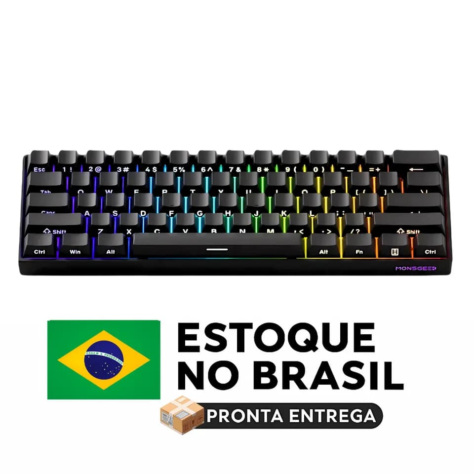 Teclado Magnético Akko Monsgeek Fun60Pro | Rapid Trigger 0.01mm | 8KHz | Vantagem Competitiva | RGB