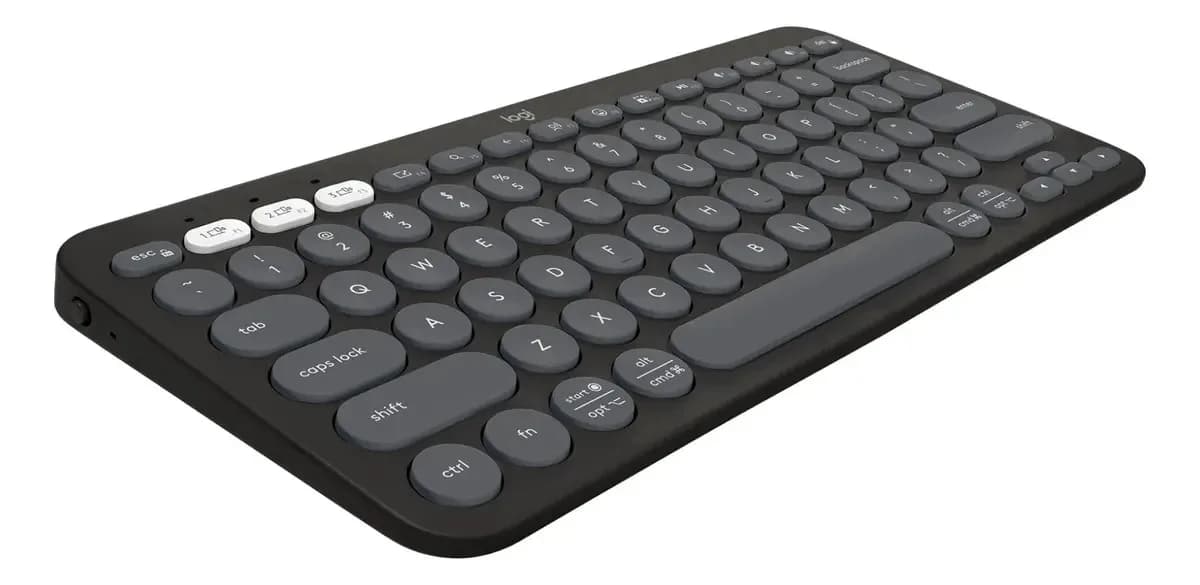 Teclado sem fio Logitech Pebble Keys 2 K380 - Grafite