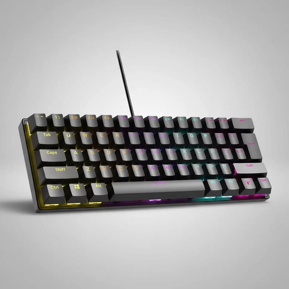 Teclado Gamer Mecânico USB Com Fio 60% 100% 63 104 Teclas T61 RGB Switch Red Blue PC NOTEBOOK PS5
