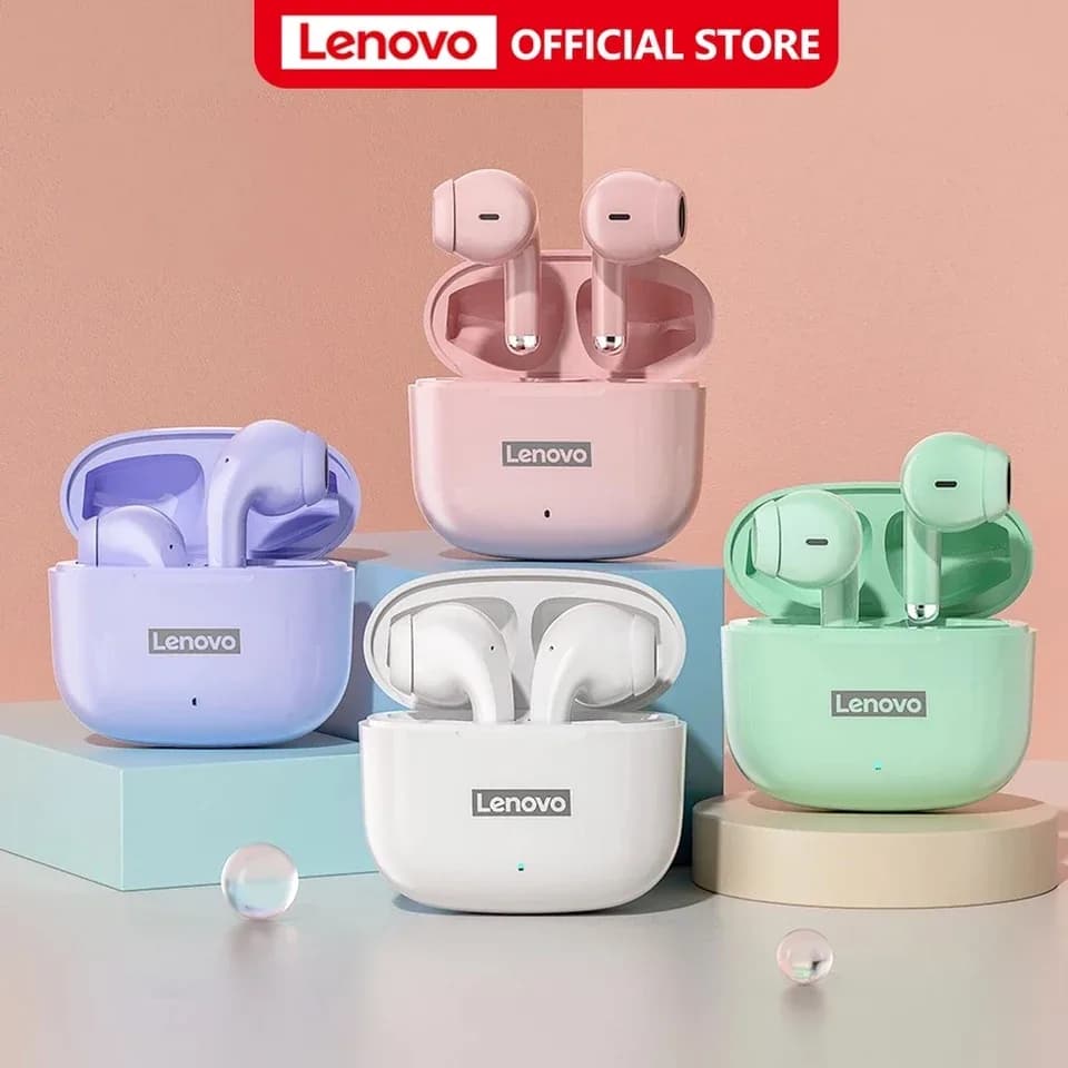 Fones de Ouvido Bluetooth 5.1 Original Lenovo LP40Pro TWS com Conexão Rápida, Design Ergonômico e Velocidade de Transmissão Poderosa