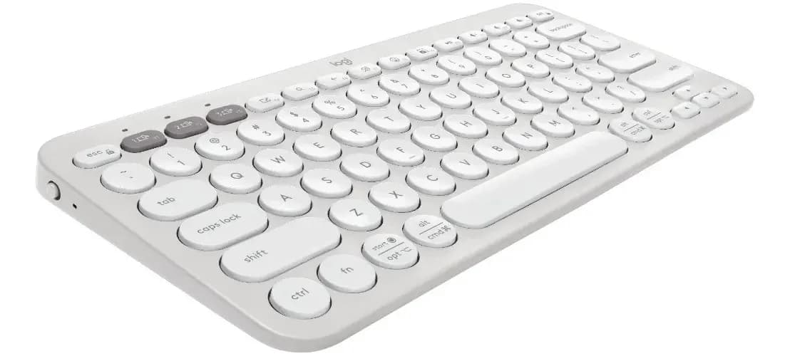 Teclado sem fio Logitech Pebble Keys 2 K380s - Branco