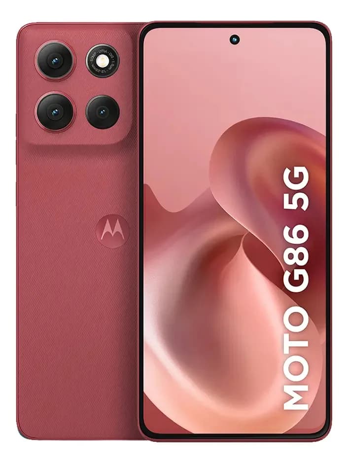 Smartphone Motorola Moto G86 5g - 256gb 8gb Ram+16gb Ram Boost, Tela 1.5k Poled, 50mp Sony Camera Ois Moto Ai, Videos Em 4k, Ip68 + Ip69 - Vermelho