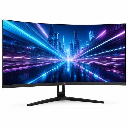 Monitor Gamer Curvo Grasep 34" WQHD Ultrawide 165Hz 1ms Painel VA HDMI DisplayPort VESA Preto