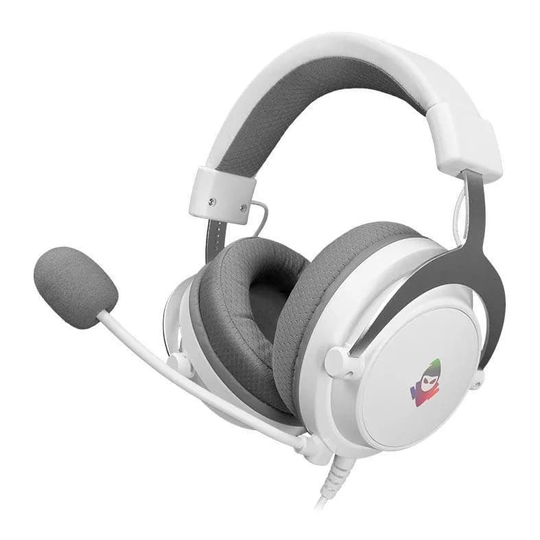 Headset Gamer Mancer Aura, Rainbow, Drivers 50mm, Branco, MCR-AUR-WH01