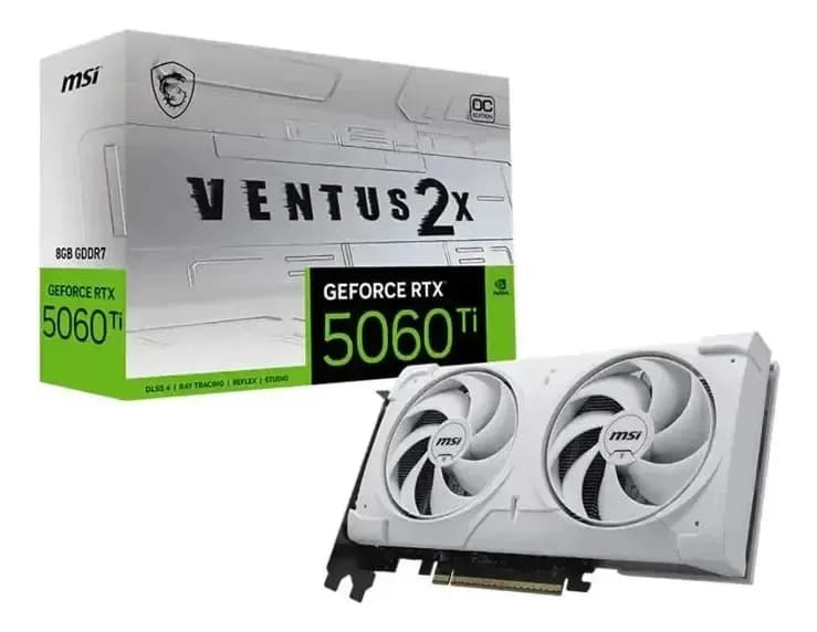 Placa De Vídeo Nvidia Geforce Msi Rtx5060ti 8gb Ventus 2x Oc