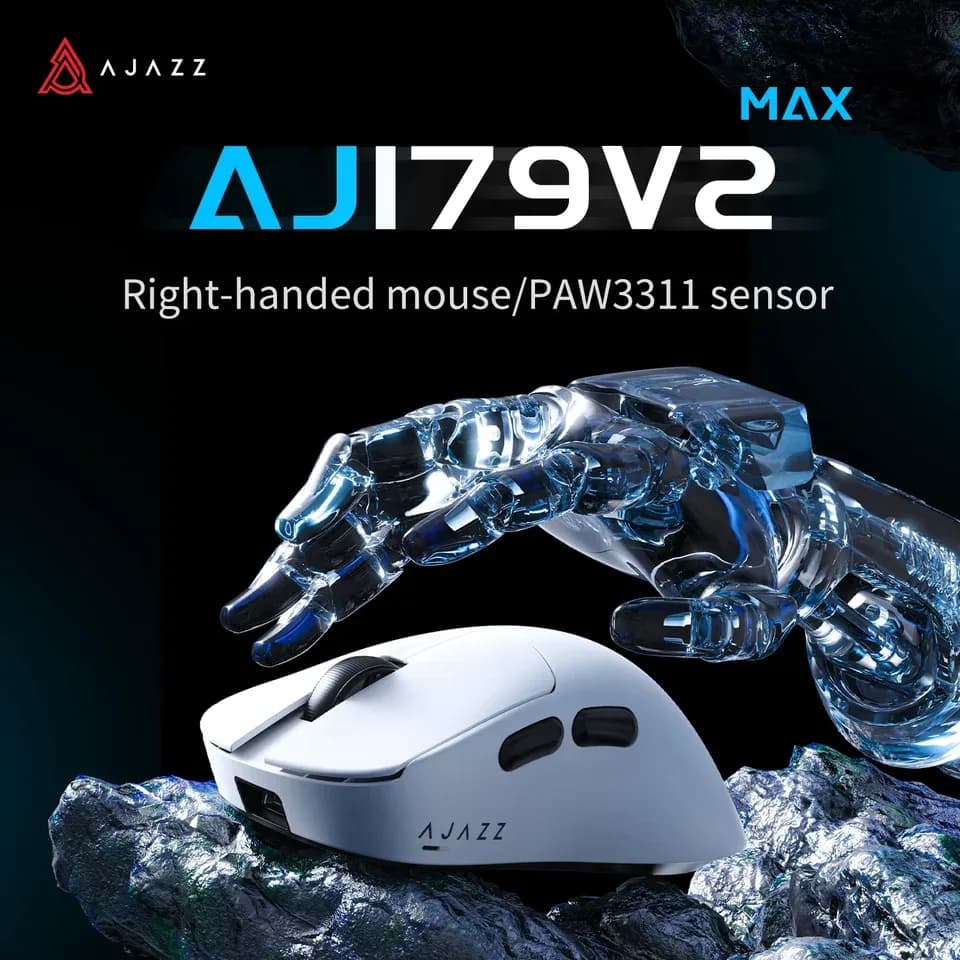 AJAZZ AJ179 V2 MAX Mouse Gamer Sem Fio para E-Sports com Taxa de Polling de 1K, Design Leve e Ergonômico, Sensor PAW3311 - AliExpress 7