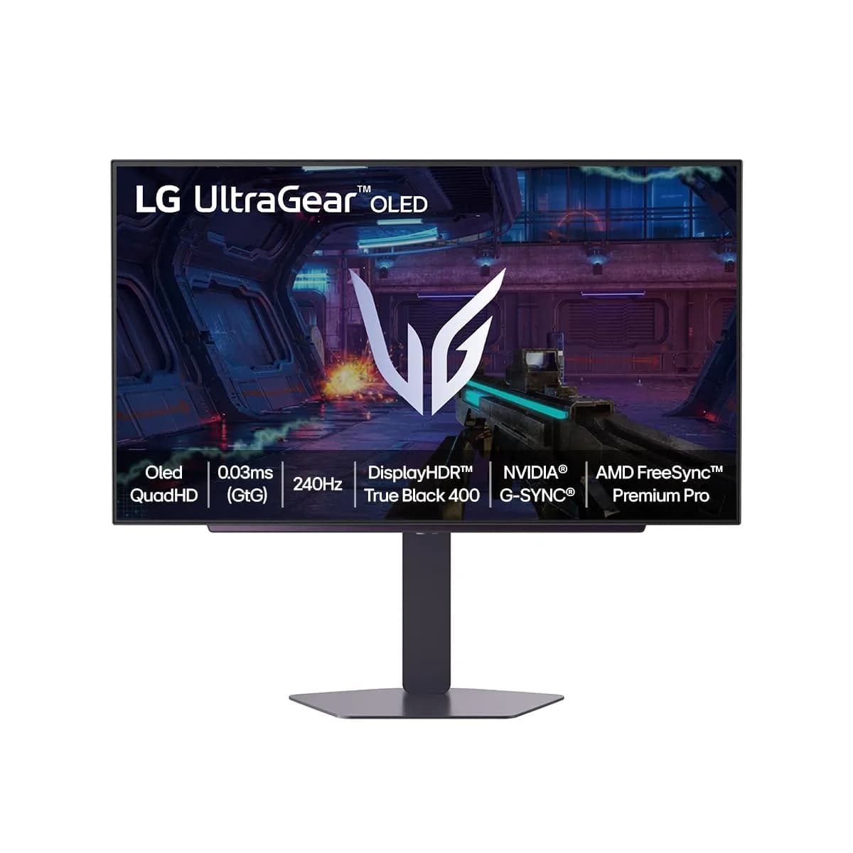 LG UltraGear Monitor Gamer OLED 27" OLED 240Hz 0.03ms (GtG) QHD 2K (2560x1440) HDR True Black 400 NVIDIA G-SYNC AMD FreeSync Premium Pro VESA AdaptiveSync, Preto - 27GX704A