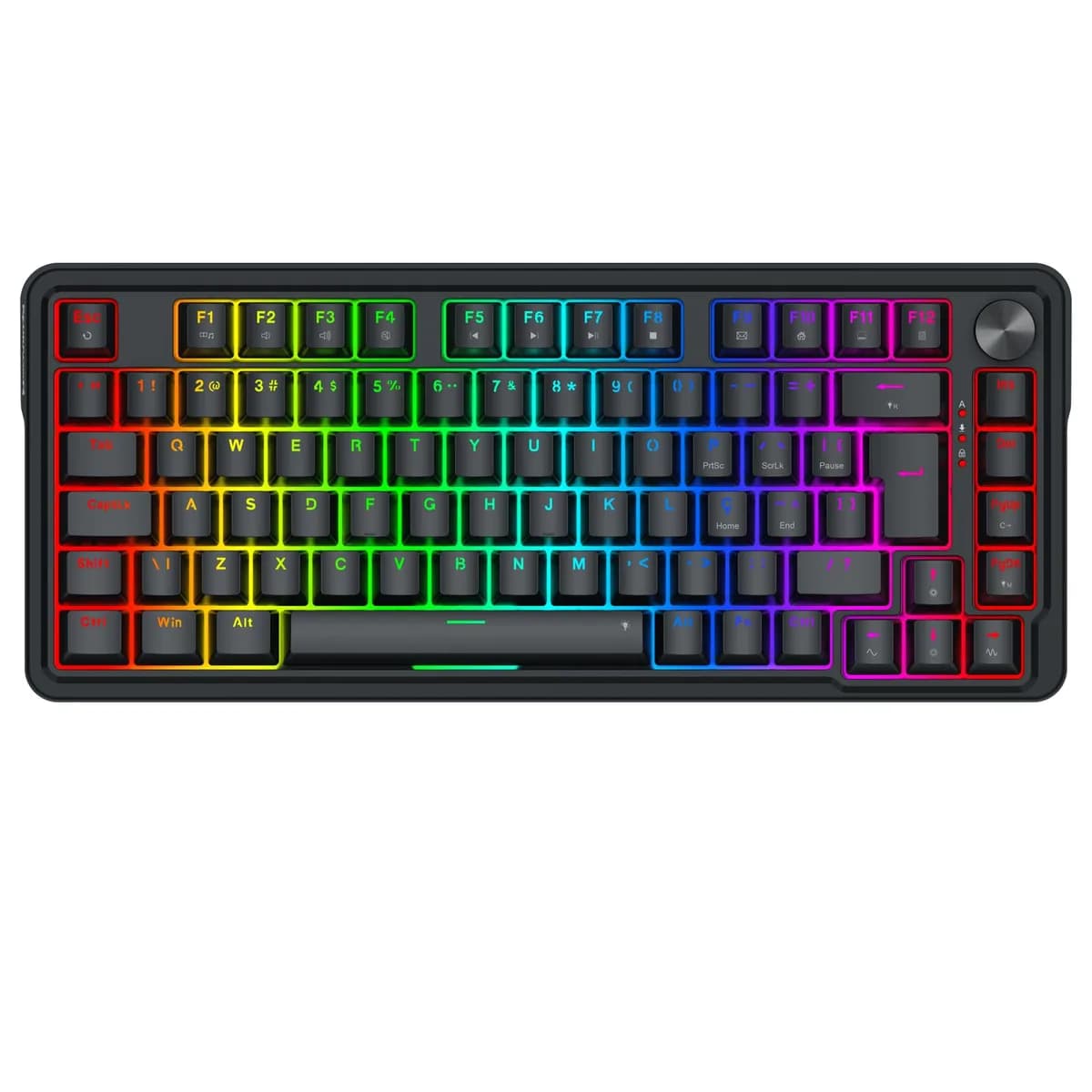 Teclado Mecânico Gamer Magnético Redragon Ucal 8K Polling Rate RGB Preto K673RGB-M