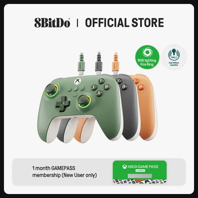 Controle 8BitDo Ultimate C para Xbox com RGB e Hall Effect