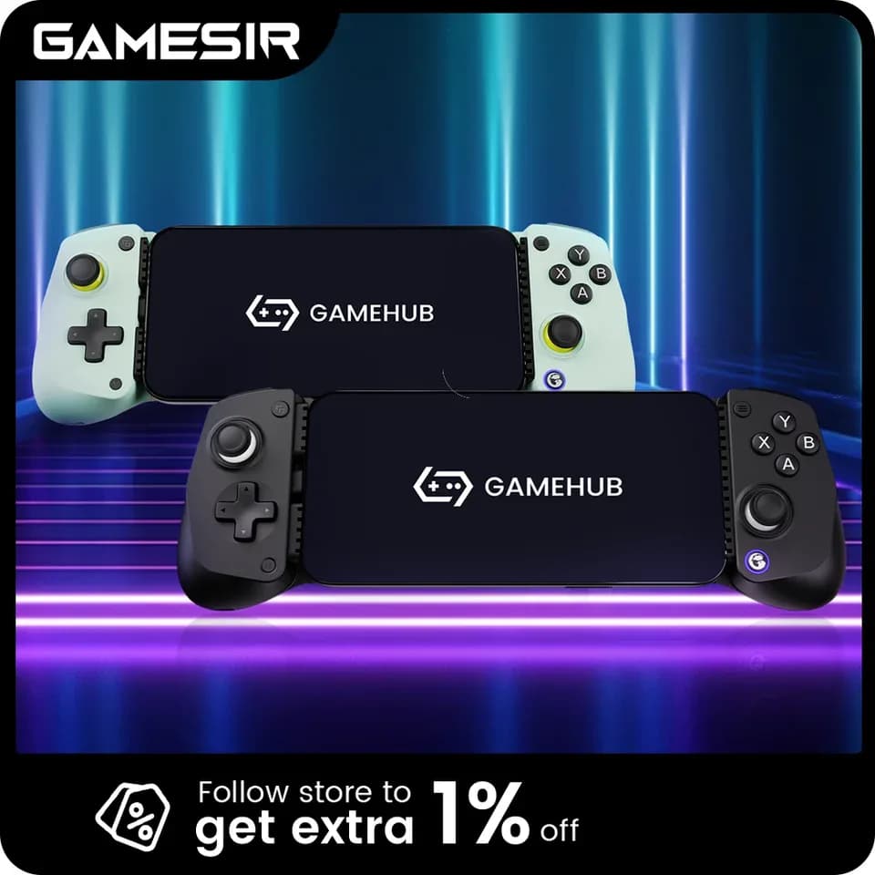 Controle de Jogos Móvel GameSir X5 Lite para Android e iPhone 16/15, Joystick com Efeito Hall, Gamepad Portátil