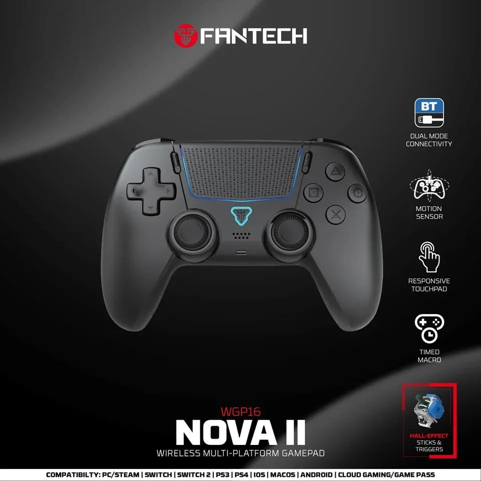 FANTECH NOVA II WGP16 Gamepad sem fio Sensor giroscópio Hall Joystick e gatilho de efeito para PS4 NS2 Controlador com fio Gamer - AliExpress 44