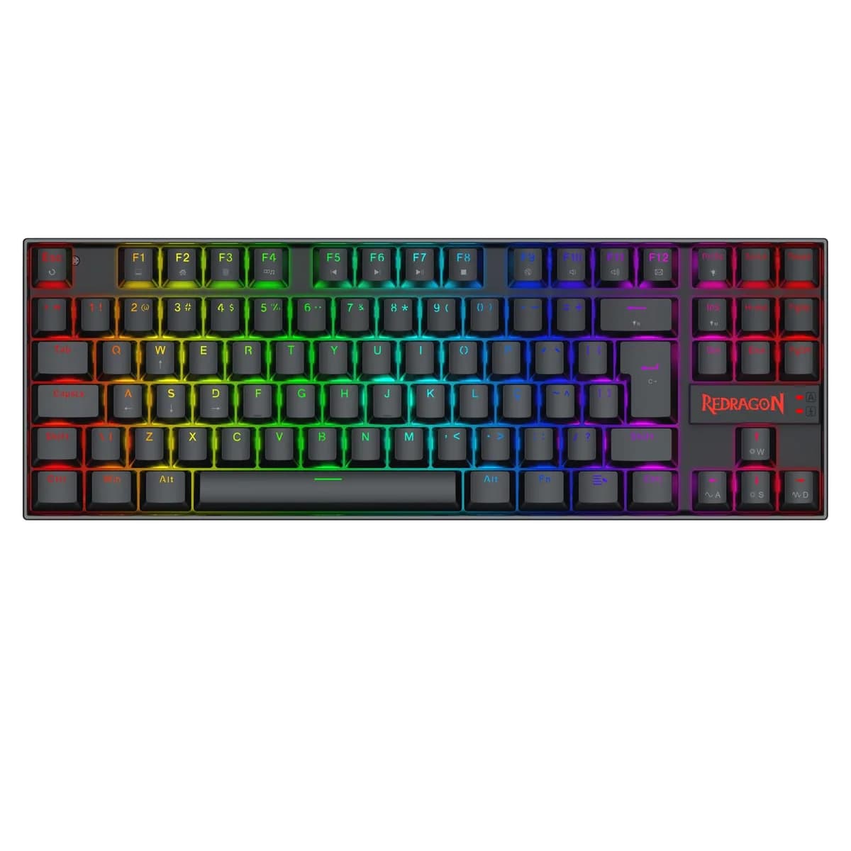 Teclado Magnético Gamer Redragon Kumara Preto RGB 8000 Hz Rapid Trigger Snap Tap Acionamento Ajustável em 0.01mm Switch Redragon UltraMag Linear TKL ABNT2 Keycaps Doubleshot K552-M