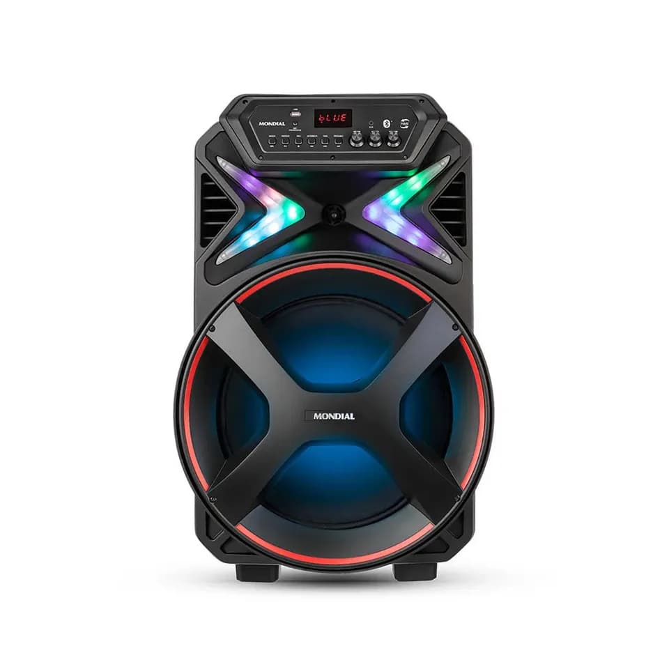 Caixa de Som Bluetooth Connect Lights Plus 700W RMS CM-700 Preto Mondial - Bivolt