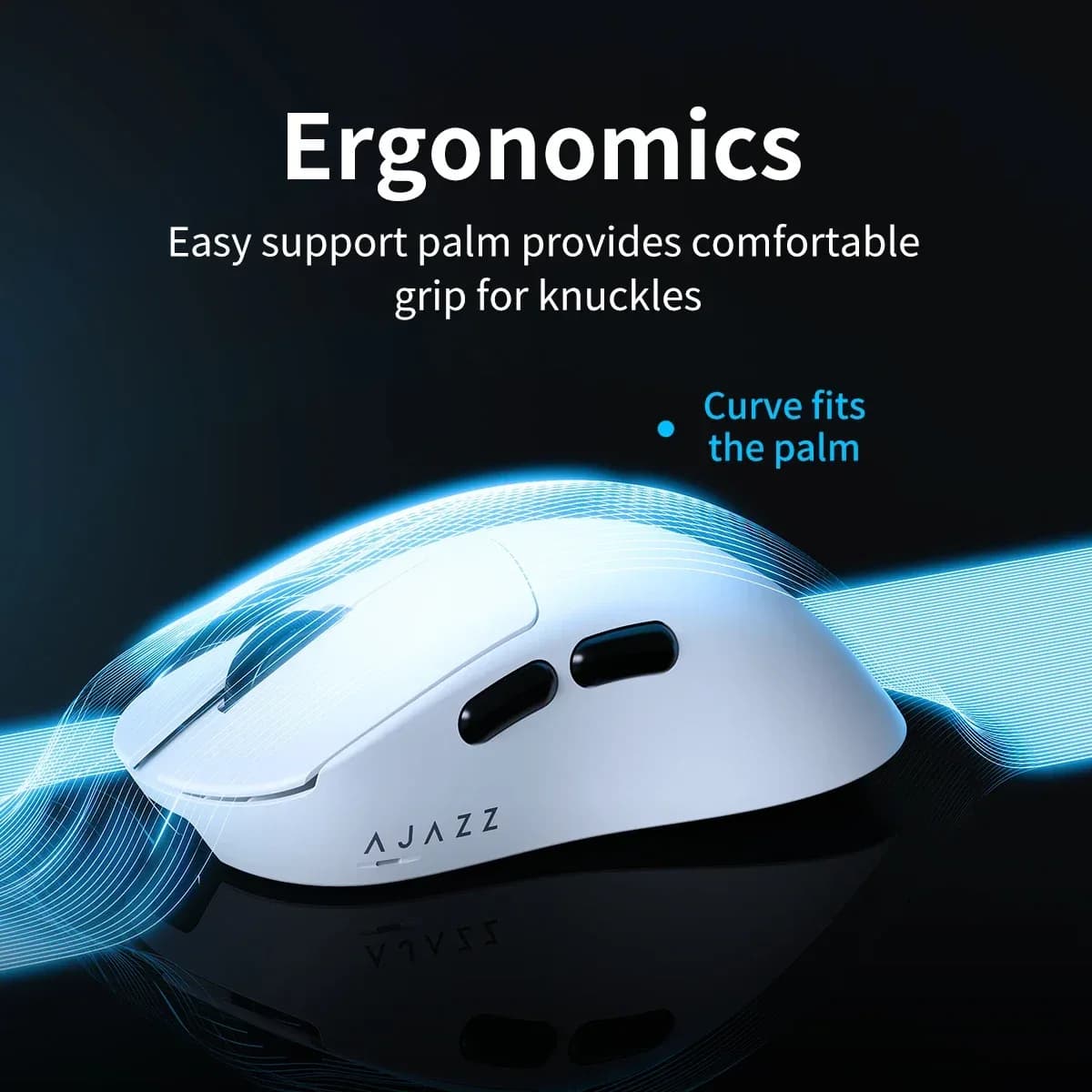 Ajazz aj179 v2/max mouse para jogos sem fio 3 modelo com base de carregamento de atração magnética sensor paw3311 12000 dpi para pc laptop