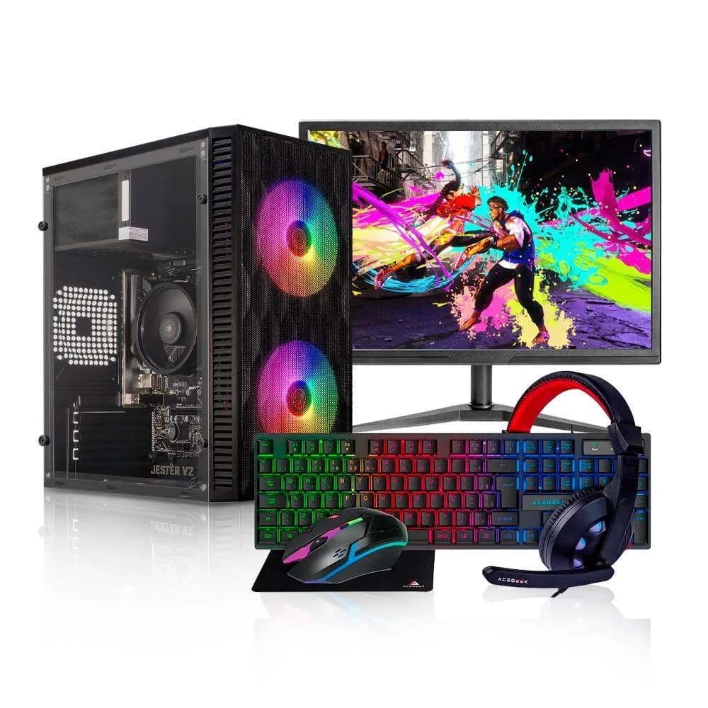 PC Gamer Forge, Intel Core i5, 16GB DE RAM, SSD 240GB, Completo com Monitor + Periféricos