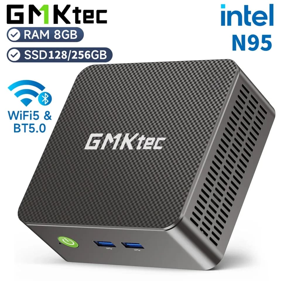 GMKtec G3S Mini PC Intel Alder Lake N95 Windows 11 Pro Mini PC 8GB DDR4 128/256GB PCIe M.2 SSD WiFi 5 BT5.0 Computador de mesa