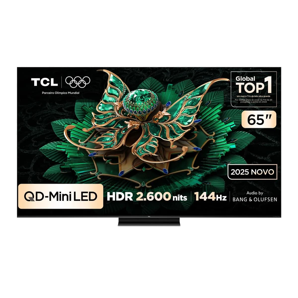 Smart TV TCL 65 Polegadas QD-Mini LED 4K C7K WiFi Bluetooth Google TV 4 HDMI 144Hz HDR10+ 65C7K
