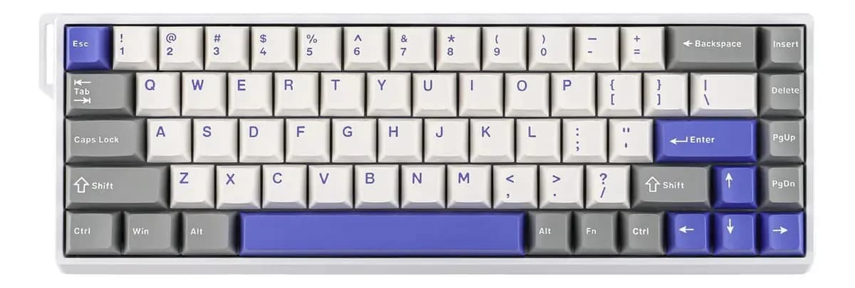 Teclado Magnético Aula Win68he Max 8000hz 0.01mm Hall Efect Branco Inglês Us