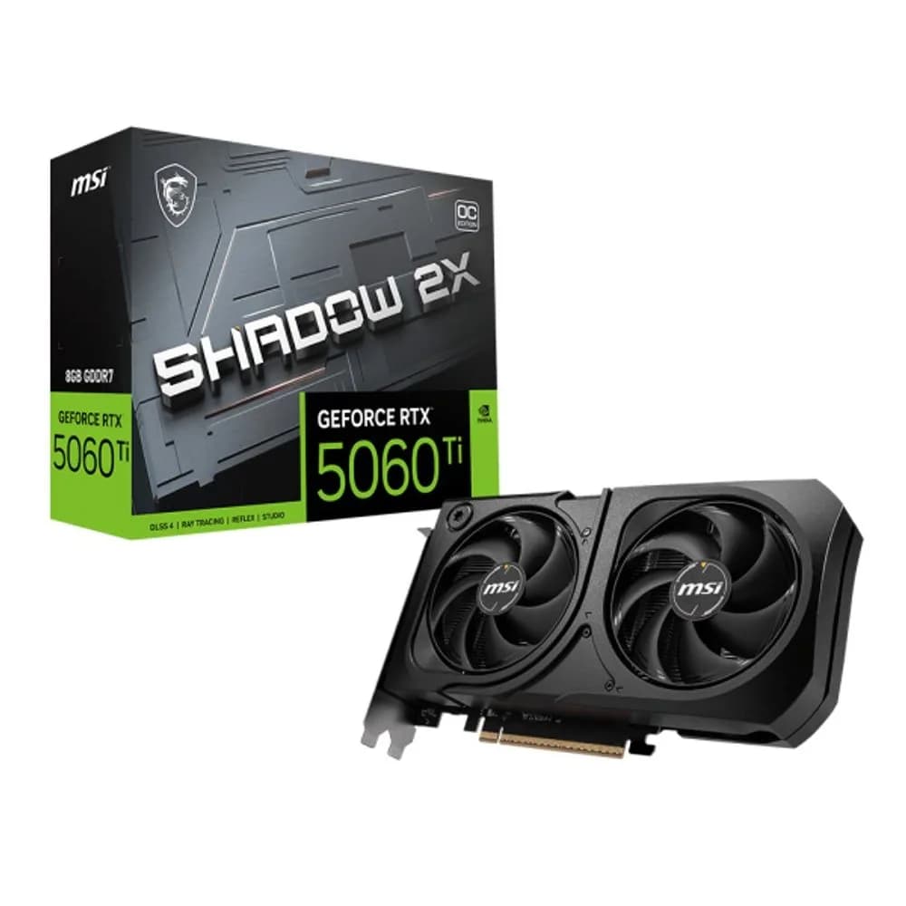 Placa de Video GeForce NVIDIA MSI  RTX5060TI 8g Shadow 2x Oc Plus 8gb Gddr7 128 Bits - 912-V536-023