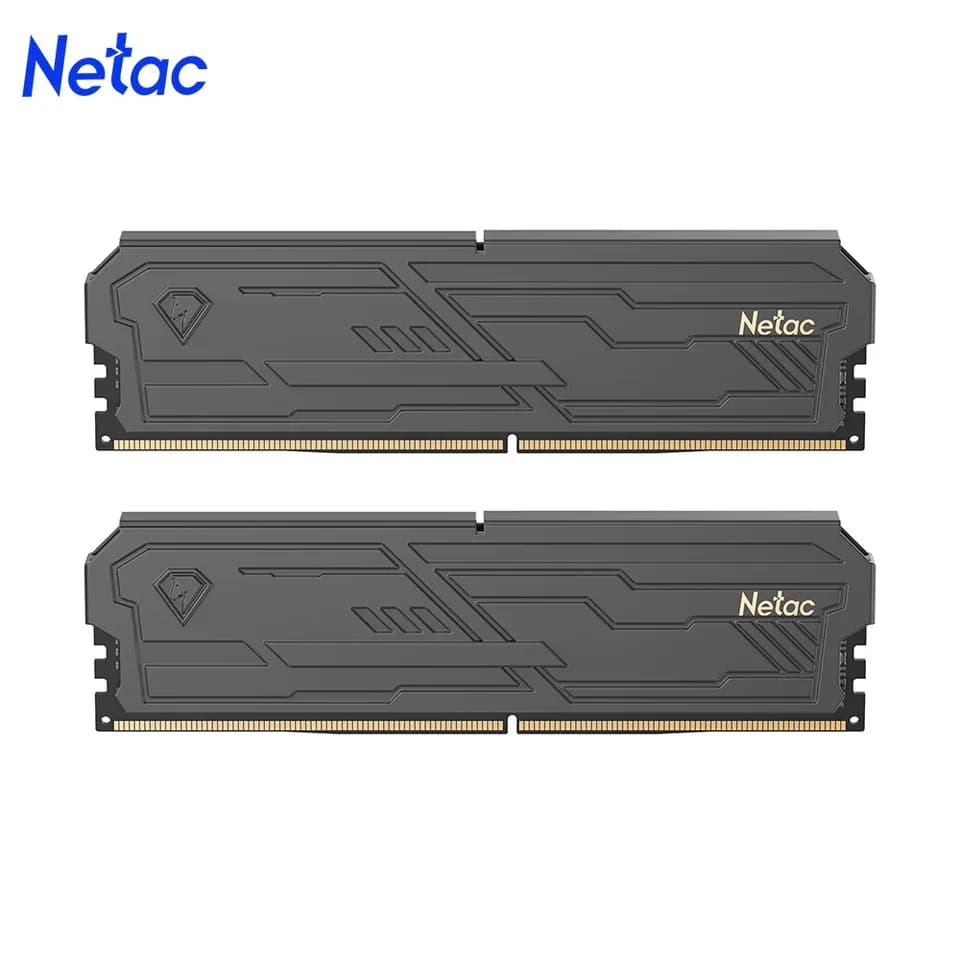 Memória Netac DDR4 3200MHz 3600MHz DDR4 8Gx2 16Gx2 RAM DDR4 288 Pinos Dual Channel XMP2.0 com Dissipador de Calor de Metal