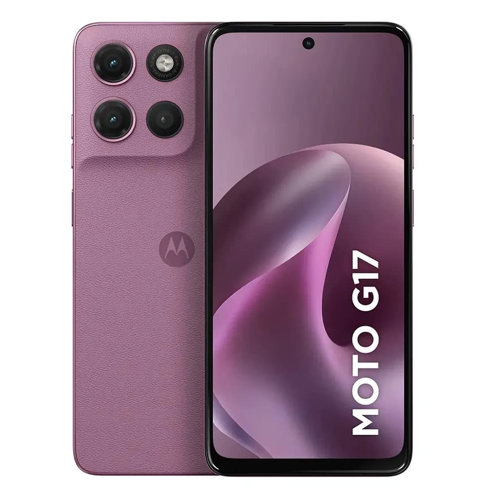 Smartphone Motorola Moto G17 4g - 128gb 12gb (4gb Ram + 8gb Ram Boost), Camera 50mp Sony Lytia 600, Tela Fhd+ 60hz, Bateria 5200 Mah - Rosa