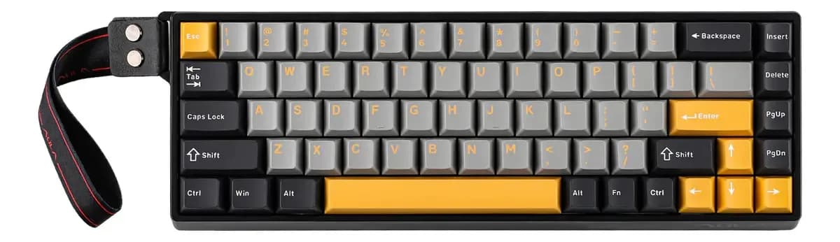 Teclado Aula Win68he Max Magnético 8000hz 0.01mm Hall Efect Preto/amarelo Inglês Us