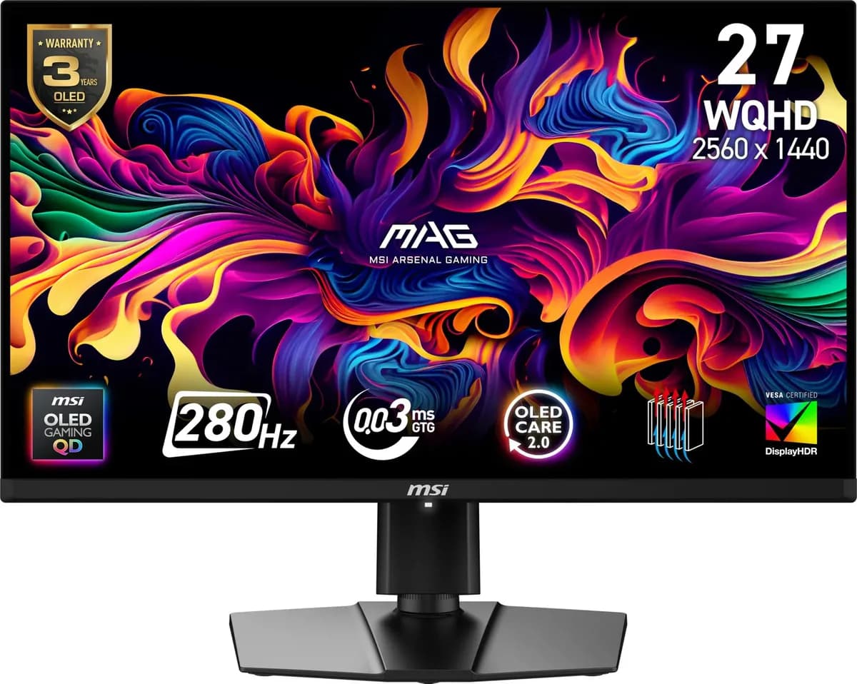 Gaming Monitor Msi Mag 271qp Qd-oled 27 Wqhd 280hz