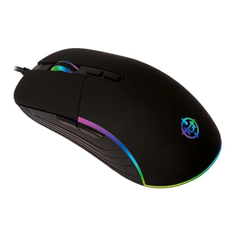 Mouse Gamer TGT GM75, Rainbow, 3600DPI, 6 Botoes, Preto, TGT-GM75-BL01