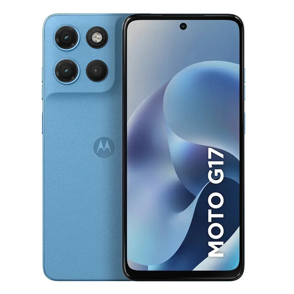 Smartphone Motorola Moto G17 4g - 256gb 12gb (4gb Ram + 8gb Ram Boost), Camera 50mp Sony Lytia 600, Tela Fhd+ 60hz, Bateria 5200 Mah - Azul