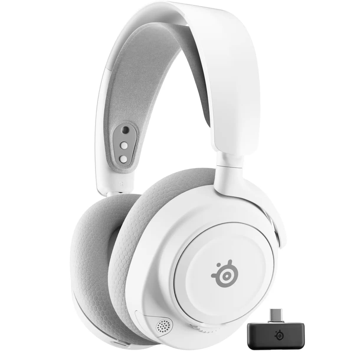 SteelSeries Arctis Nova 7 Fone de Ouvido Gamer Sem Fio, Branco, Multiplataforma, Microfone com IA, 38h Autonomia, Bluetooth e 2.4GHz, USB-C