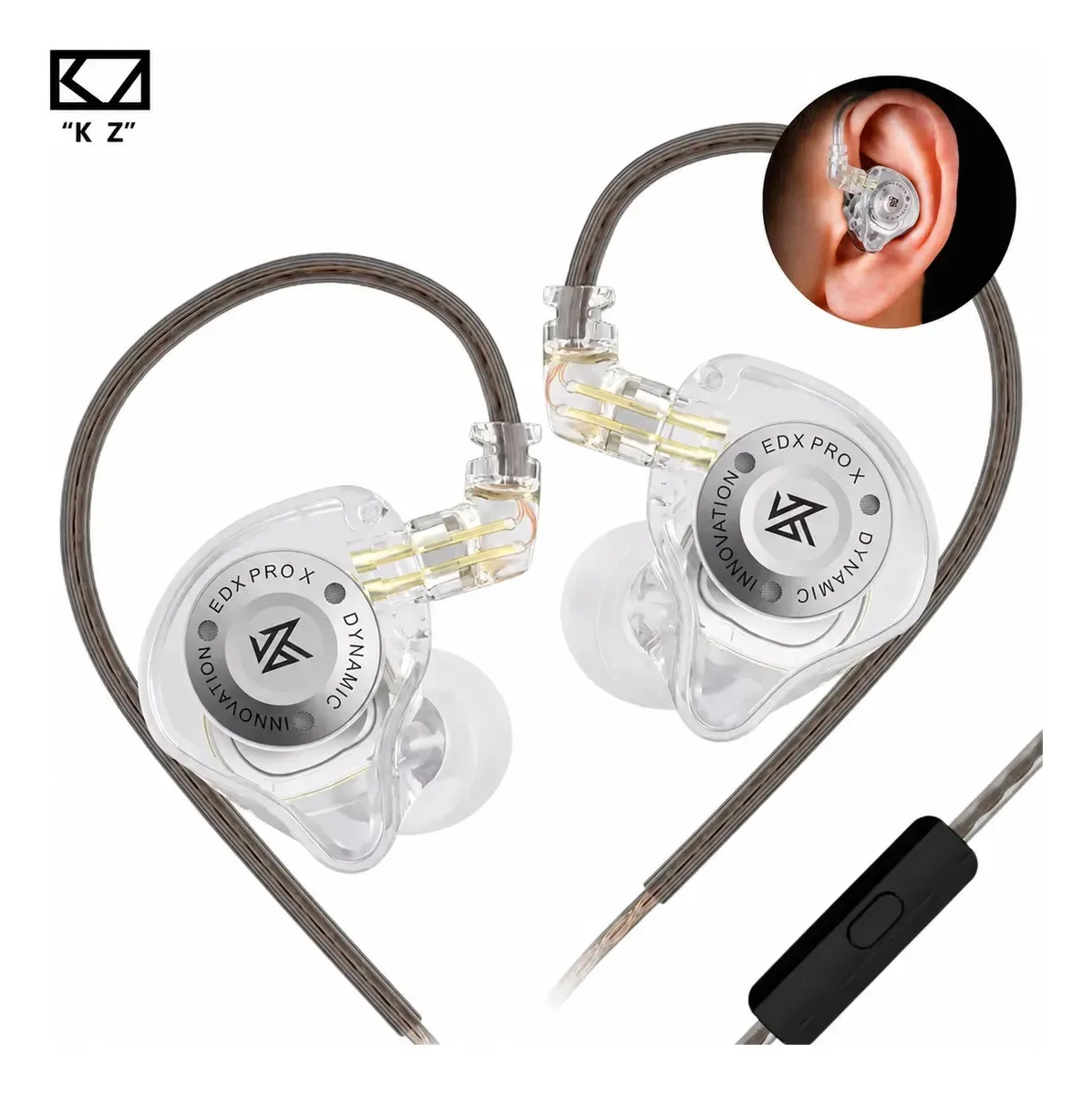Fone De Ouvido Kz Edx Pro X Gamer Musico DJ Com Microfone
