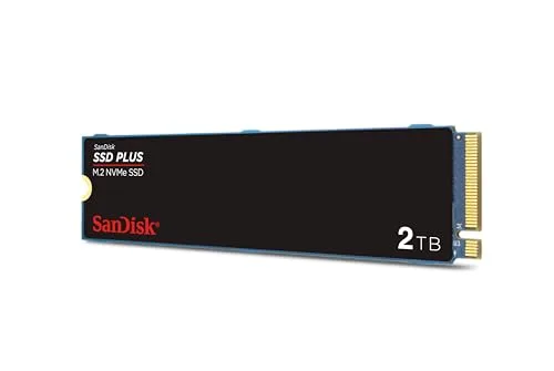 SSD Sandisk Plus - 2TB, NVMe, M.2 2280, Leitura até 3200MB/s, Gravação até 3000MB/s