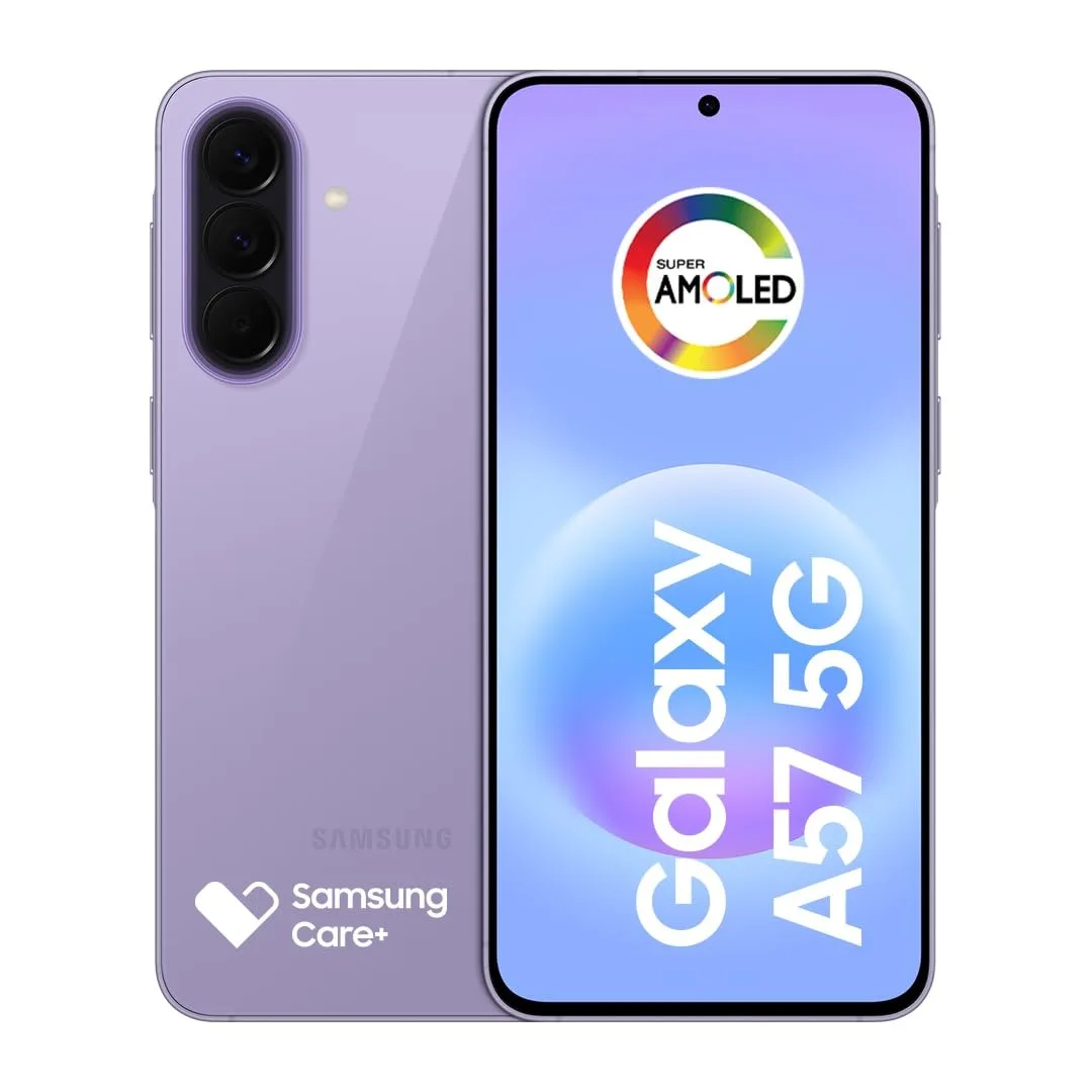 Celular Samsung Galaxy A57 5G 256GB, 8GB RAM, Câmera Tripla de até 50MP, Selfie de 12MP, Tela Super AMOLED 6.7", NFC, Recursos AI, IP68, Até 6 Atualizações de Android e Segurança (Lilás)