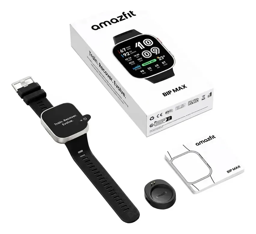 Smartwatch Amazfit Bip Max Gps Amoled Mapas Off Preto Prata