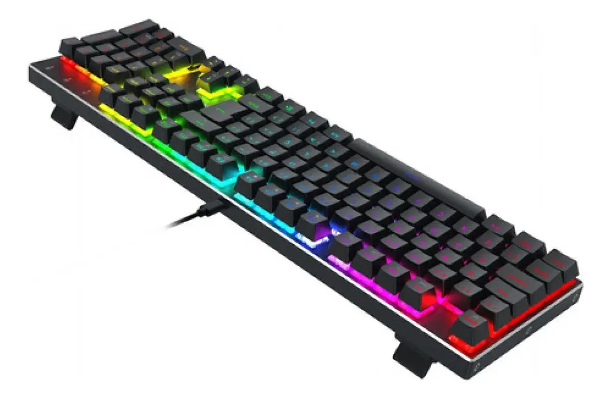 Teclado REDRAGON K556RGB-M Gamer Dharma MAGNETIC LAYOUT ABNT2 FULL SIZE Português Brasil