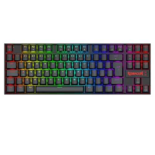 Teclado Magnético Gamer Redragon Kumara Preto RGB 8000 Hz Rapid Trigger Snap Tap Acionamento Ajustável em 0.01mm Switch Redragon UltraMag Linear TKL ABNT2 Keycaps Doubleshot K552-M