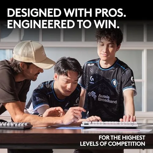 Teclado Gamer Sem Fio Logitech G PRO X com design TKL, Layout US, RGB LIGHTSYNC, Tecnologia LIGHTSPEED e Switch Exclusivo GX Brown Tactile - Branco