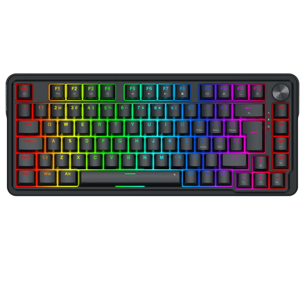 Teclado Mecânico Gamer Magnético Redragon Ucal 8K Polling Rate RGB Preto K673RGB-M