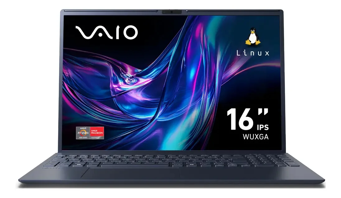 Notebook Vaio Fe16 Amd Ryzen 7-5825u Linux 16gb RAM 512gb Ssd Wi-Fi 6 Tela 16" Ips Wuxga Antirreflexo Cinza Grafite Vjfe69f11xb0121h - Permite upgrade de memória RAM e SSD