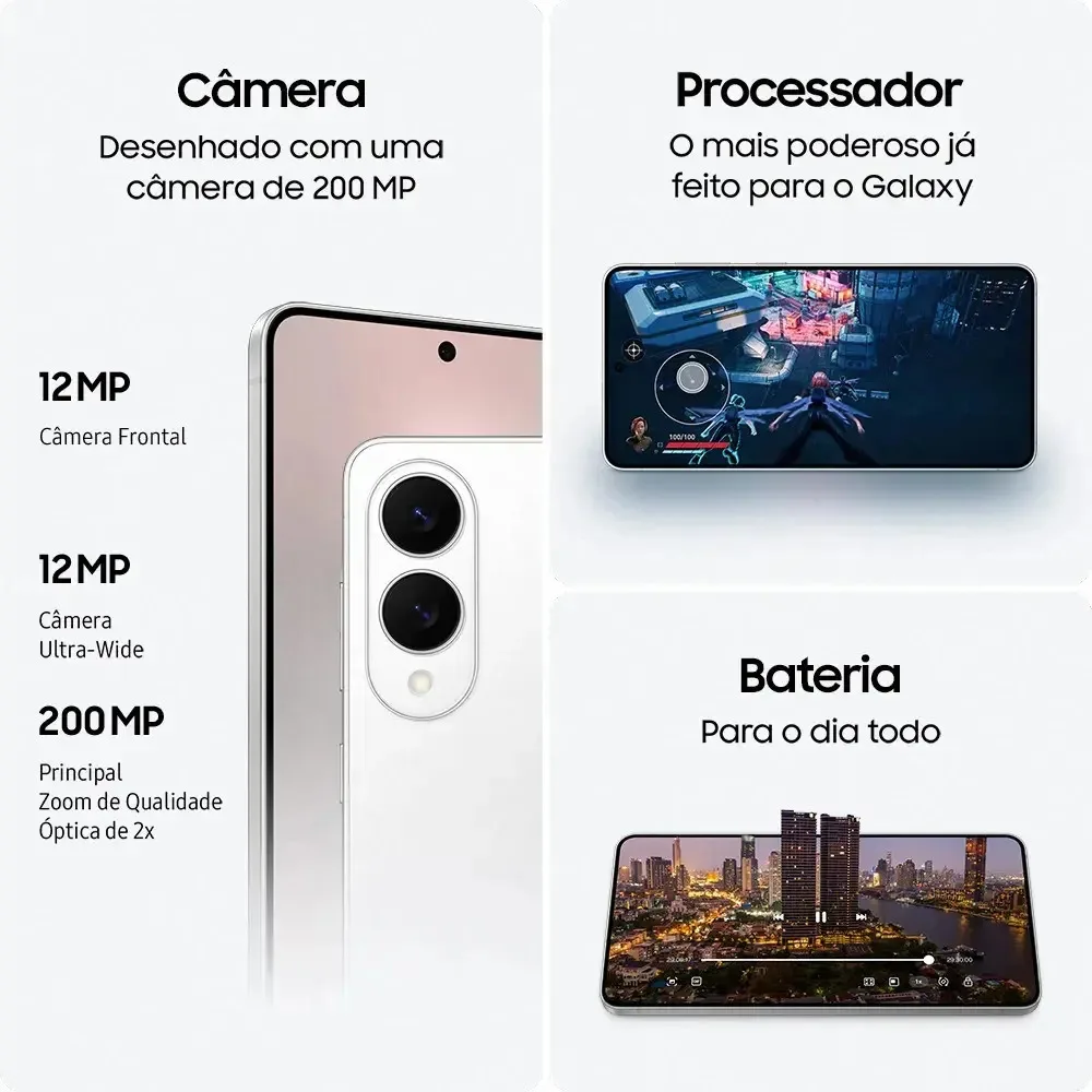 Celular Samsung Galaxy S25 Edge 5g, 512gb, 12gb Ram, Câmera Dupla De Até 200mp, Tela Grande De 6.7 - Titânio Prata