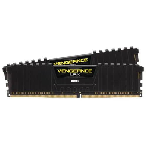 Memória DDR4 - 16GB (2x 8GB) / 3.200MHz - Corsair Vengeance LPX - CMK16GX4M2B3200C16 - Preto