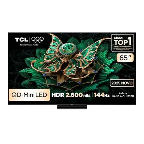 Smart TV TCL 65 Polegadas QD-Mini LED 4K C7K WiFi Bluetooth Google TV 4 HDMI 144Hz HDR10+ 65C7K
