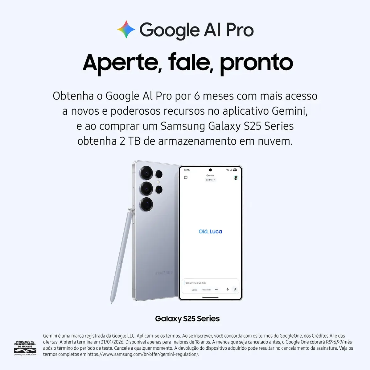 Samsung Galaxy S25+ 5g, 256gb, 12gb, Câmera Tripla - Prateado