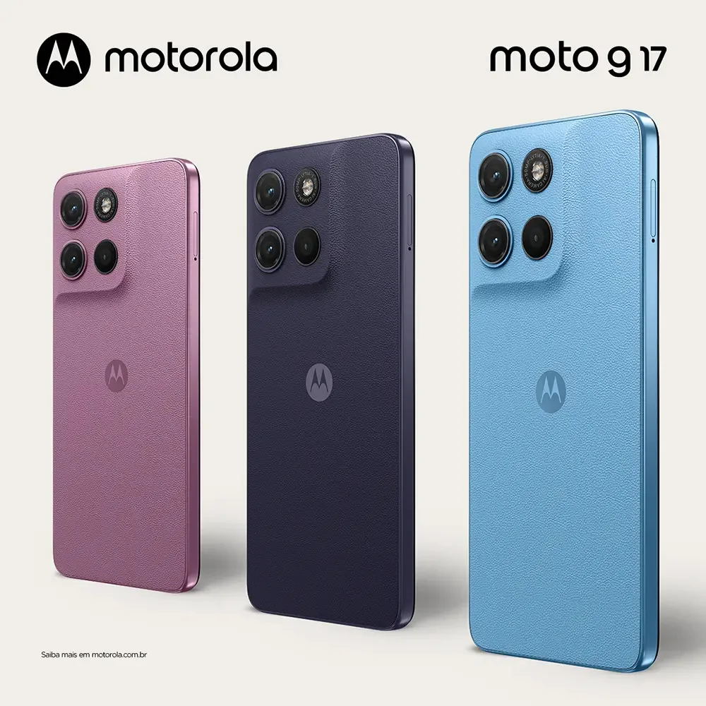 Smartphone Motorola Moto G17 4g - 128gb 12gb (4gb Ram + 8gb Ram Boost), Camera 50mp Sony Lytia 600, Tela Fhd+ 60hz, Bateria 5200 Mah - Rosa