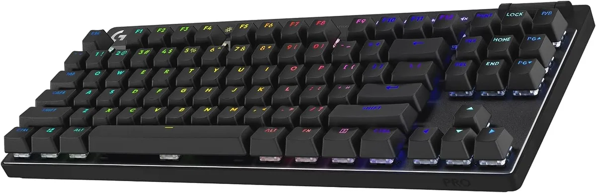 Teclado Gamer Sem Fio Logitech G PRO X com design TKL, Layout US, RGB LIGHTSYNC, Tecnologia LIGHTSPEED e Switch Exclusivo GX Brown Tactile - Preto