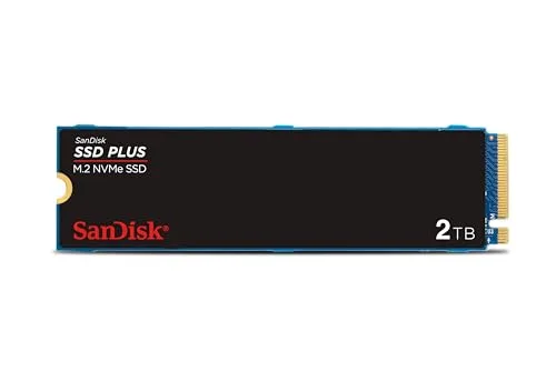 SSD Sandisk Plus - 2TB, NVMe, M.2 2280, Leitura até 3200MB/s, Gravação até 3000MB/s