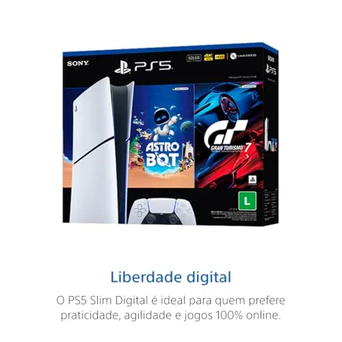 PlayStation®5 Slim Digital 825GB – Pacote ASTRO BOT e Gran Turismo 7