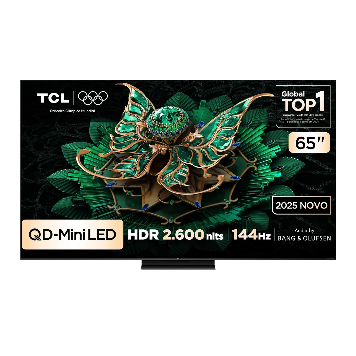 Smart TV TCL 65 Polegadas QD-Mini LED 4K C7K WiFi Bluetooth Google TV 4 HDMI 144Hz HDR10+ 65C7K